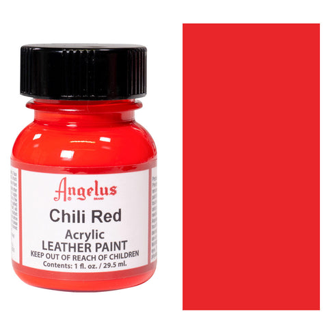 1 OZ CHILI RED LEATHER PAINT BY ANGELUS
