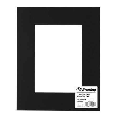 8X10 Black Mat W/Black Core