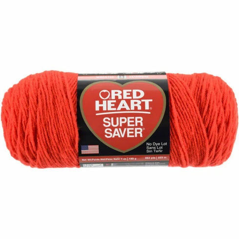HOT RED 7 OZ RED HEART YARN