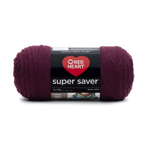 CLARET 7 OZ RED HEART YARN