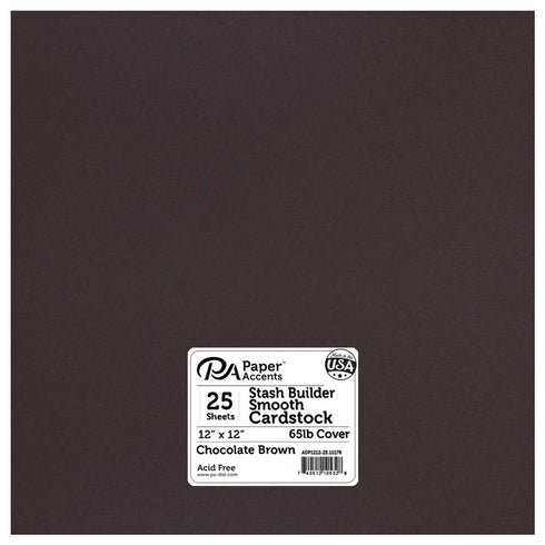 12X12 CHOC. BROWN SMOOTH CARDS