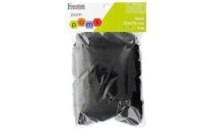 Essentials by Leisure Arts, Pom Pom, 3", Black, 4pc