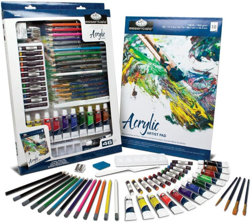 ESSENTIALS ACRYLIC MULTI ART SET - 46 PC