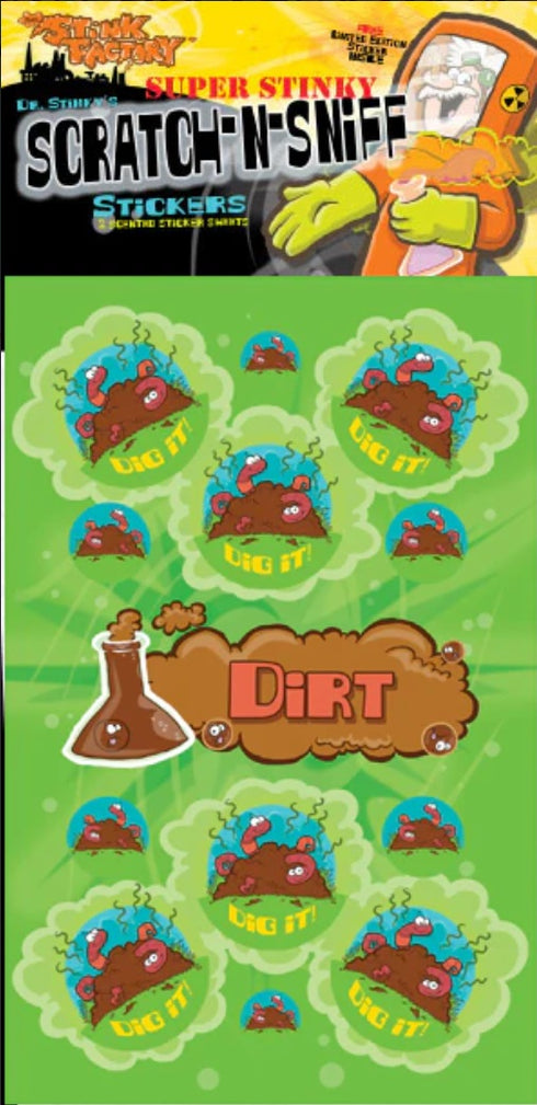 *Dirt Scratch N Sniff Stickers
