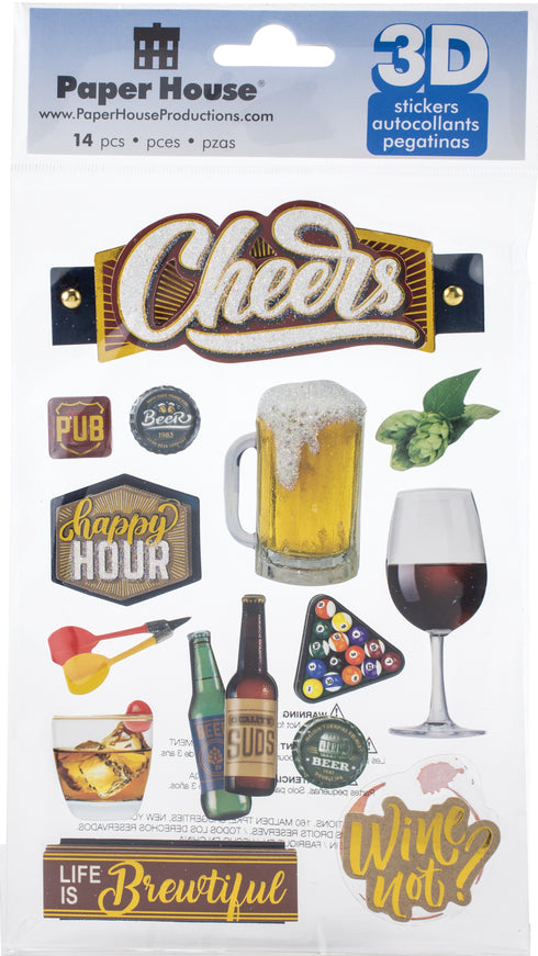 Cheers 3D Stickers