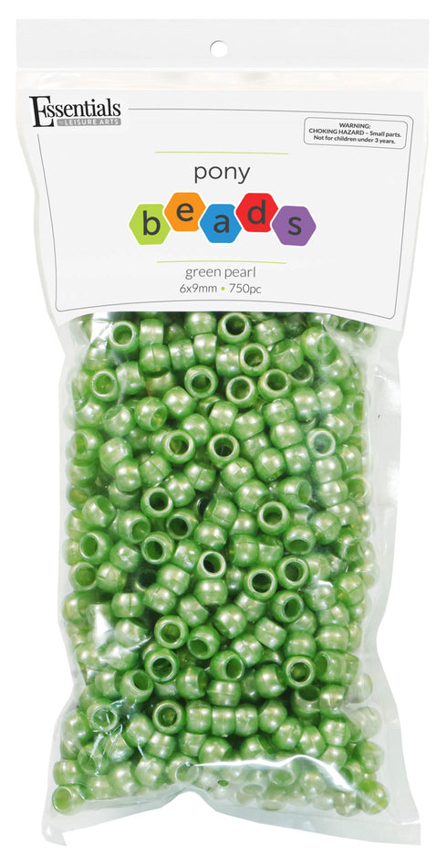PEARL GREEN PONY BEADS