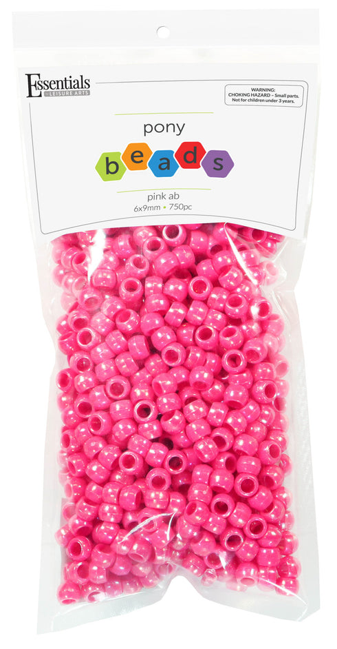 Borealis Pink Pony Beads