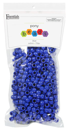 Opaque Blue Pony Beads