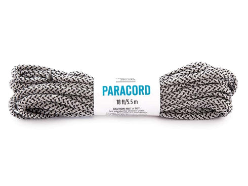 18Ft Black/Gray Paracord