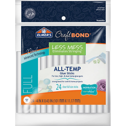 HOT GLUE STICKS 4IN FULL 24CT