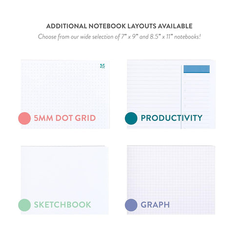 8.5X11 STRIPES NOTEBOOK