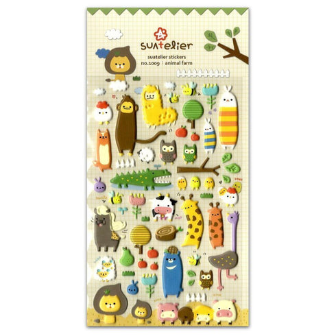 Animal Farm Puffy Stickers