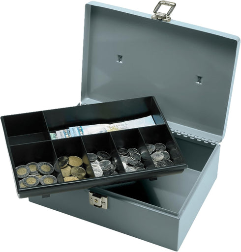 CASH BOX WITH LOCKING LATCH