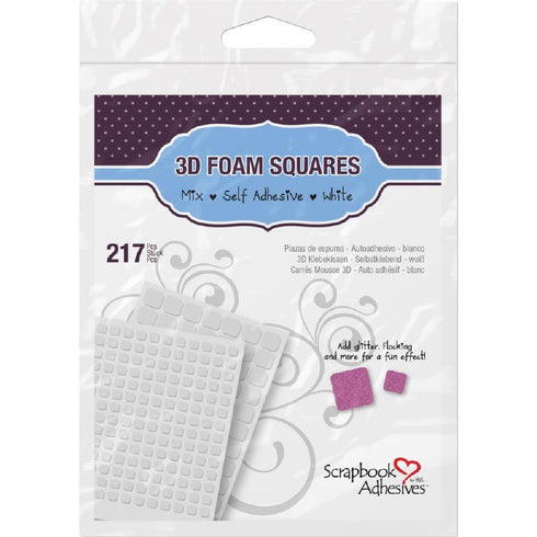 .25 & .5 FOAM SQUARES WHITE