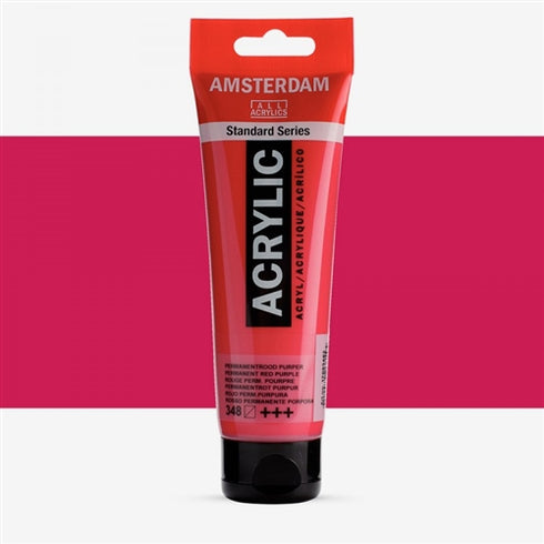 AMSTERDAM PERM RED PUR ACRYLIC PAINT