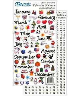 CALENDAR STICKER MONTH & NUMBE