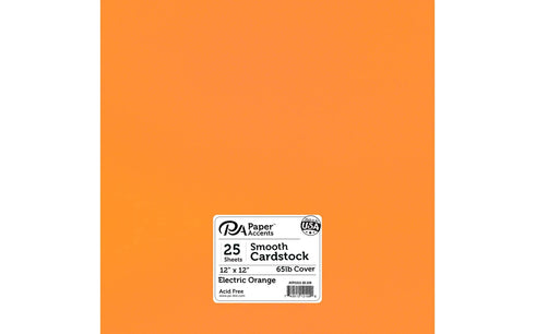 12X12 Electric Orange65# Paper