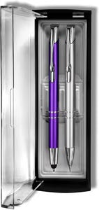 Vio/Silver Pen Pencil Set Ador