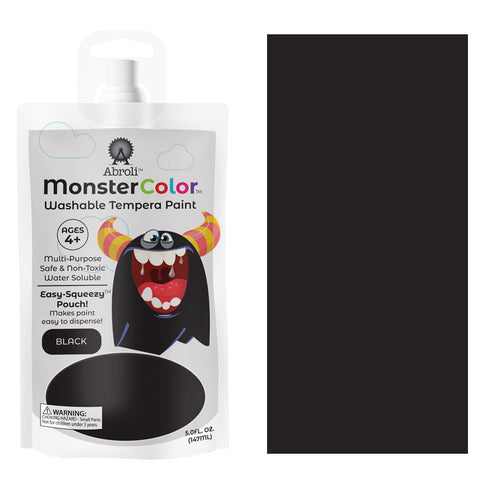 5 OZ BLACK WASHABLE TEMPERA