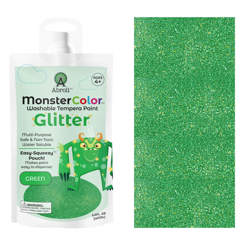 5 OZ GLITTER GRN WASH TEMPERA
