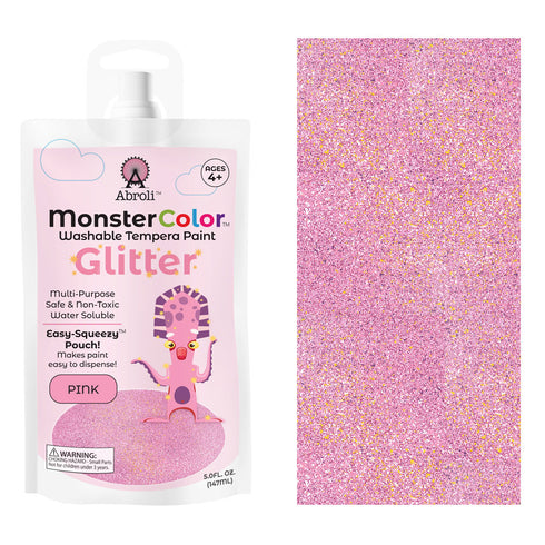 5 OZ GLITTER PINK WASH TEMPERA