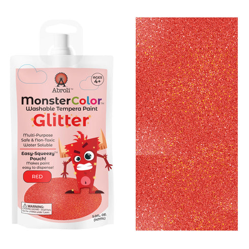 5 OZ GLITTER RED WASH TEMPERA