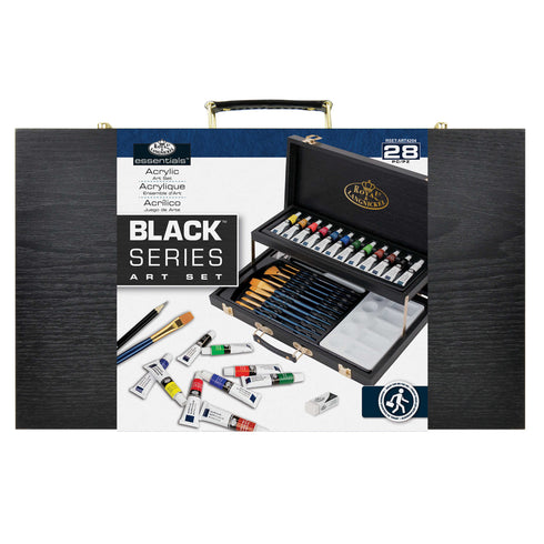 Acrylic Black Wooden Box Set