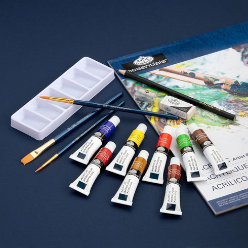 ROYAL & LANGNICKEL ESSENTIALS 21 PIECE ACRYLIC PAINTING BOX SET