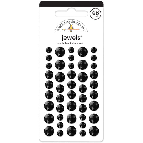 BLACK ADHESIVE JEWELS