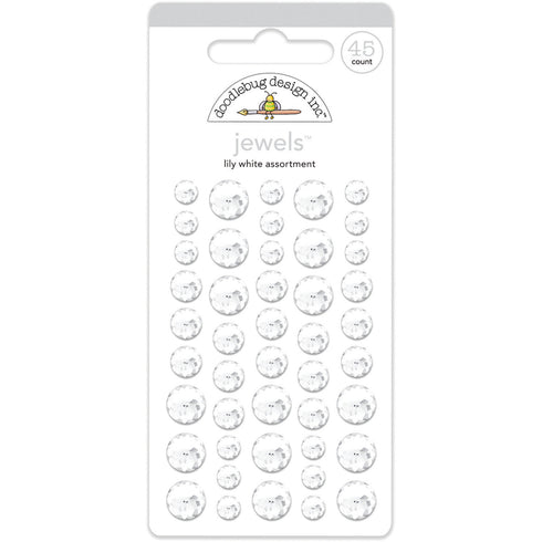 LILY WHITE ADHESIVE JEWELS