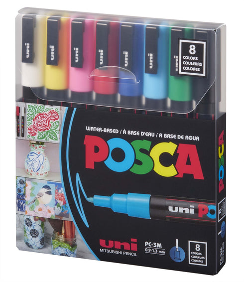 POSCA 8 CLR FINE SET