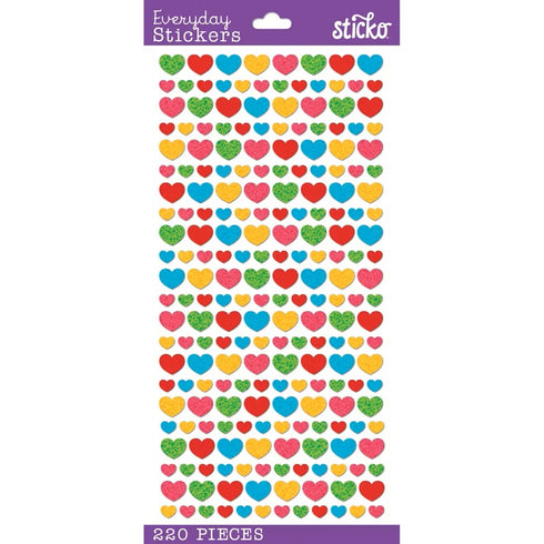 TINY MULTI HEART STICKERS