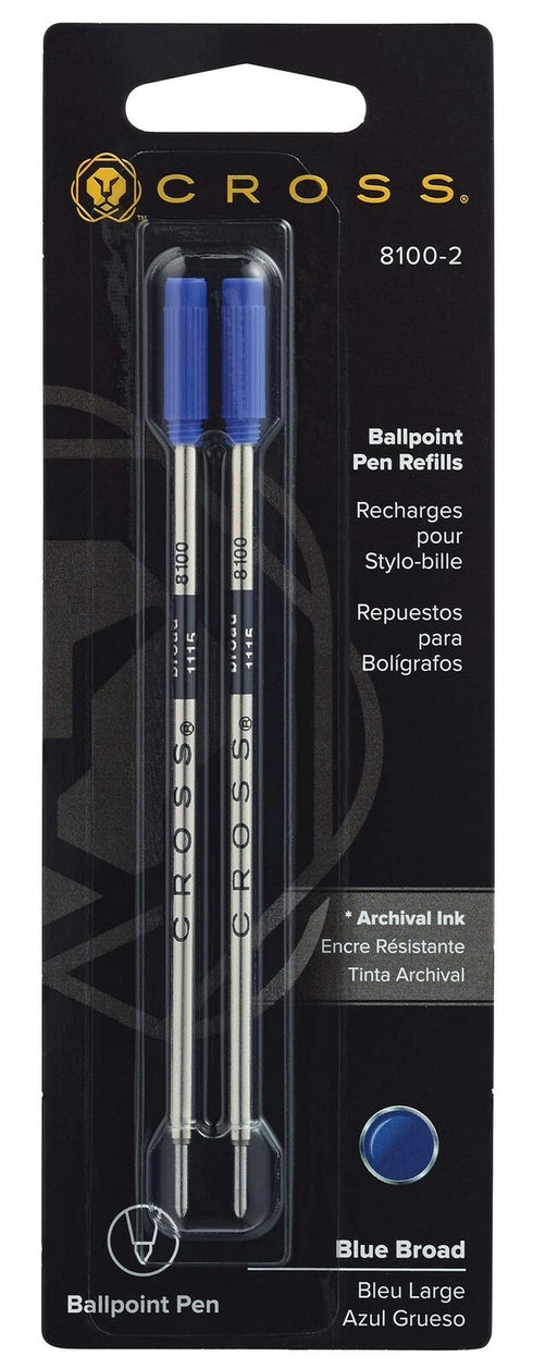 CROSS REFILL 2 PACK BLUE BROAD