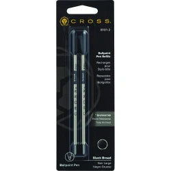 CROSS REFILL 2 PACK BLACK BROAD