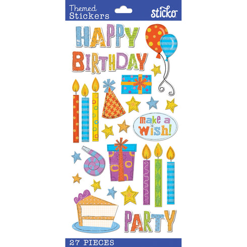 BIRTHDAY PARTY STICKERS