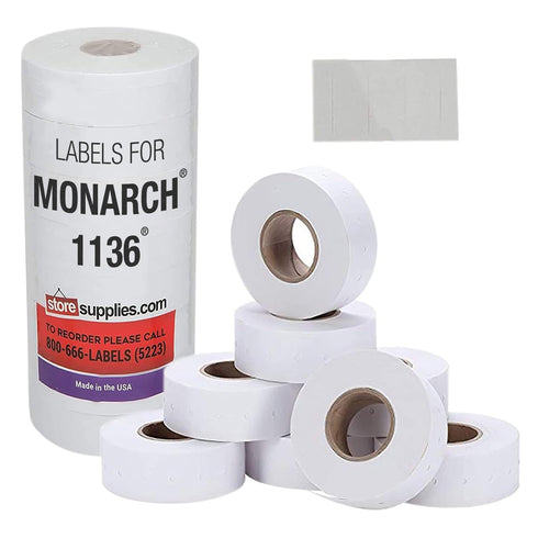 MONARCH LABELS 1136 8 ROLLS