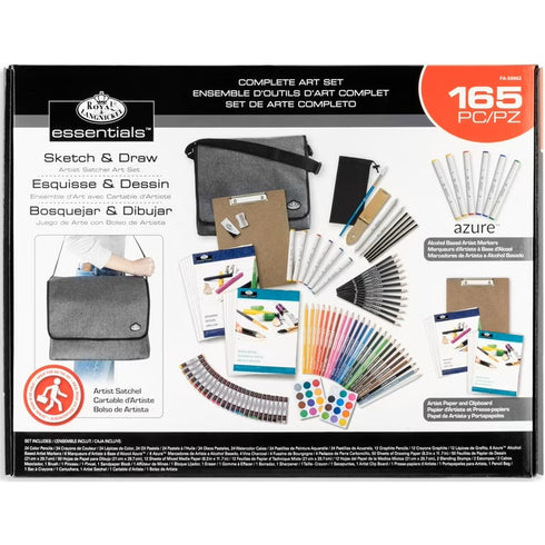 Essentials™ Sketch and Draw Artist Satchel Set, 165 Piece (Royal & Langnickel)