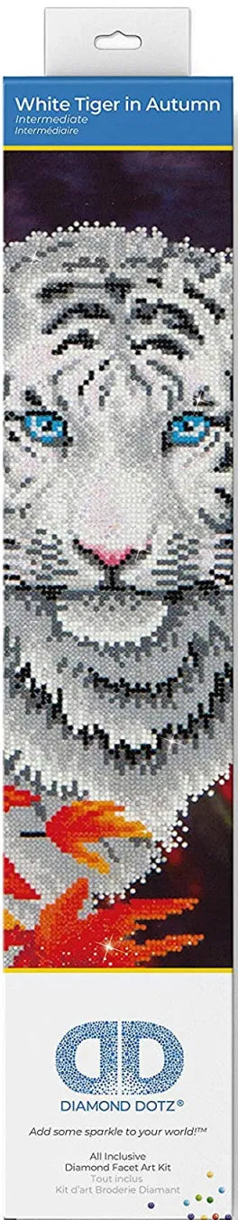 WHITE TIGER IN AUTUMN DIAMOND