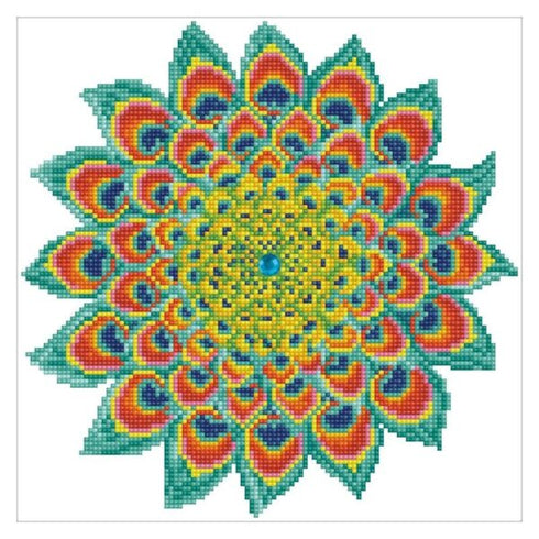 PEACOCK MANDALA DIAMOND ART