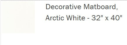 C3297 ARCTIC WHITE MATBOARD