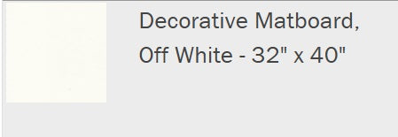 C3343 OFF WHITE MATBOARD