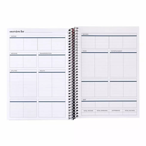 BUDGET BOOK FLUID STRIPES