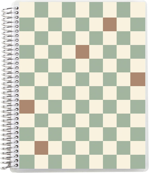 SIMPLE CHECKERED 7X9 NOTEBOOK