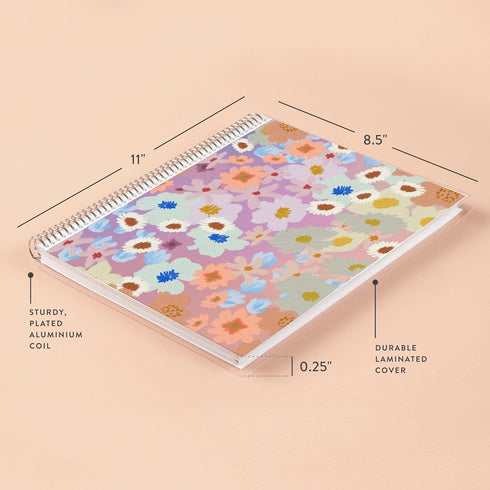 SUNSET FLORAL 8.5X11 SPIRAL
