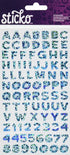 BLUE ALPHABET STICKERS