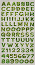 GREEN ALPHABET STICKERS