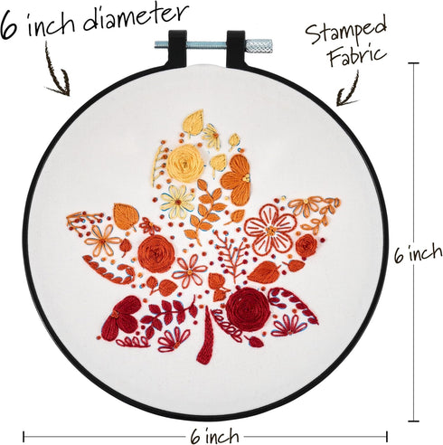 AUTUMN FOLIAGE EMBROIDERY KIT