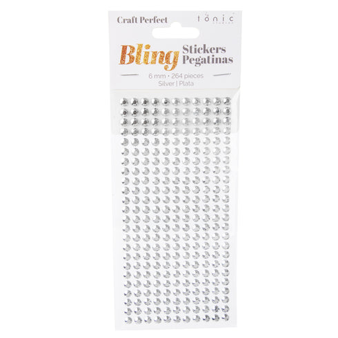 RHINESTONE STICKER SHEET SILVE