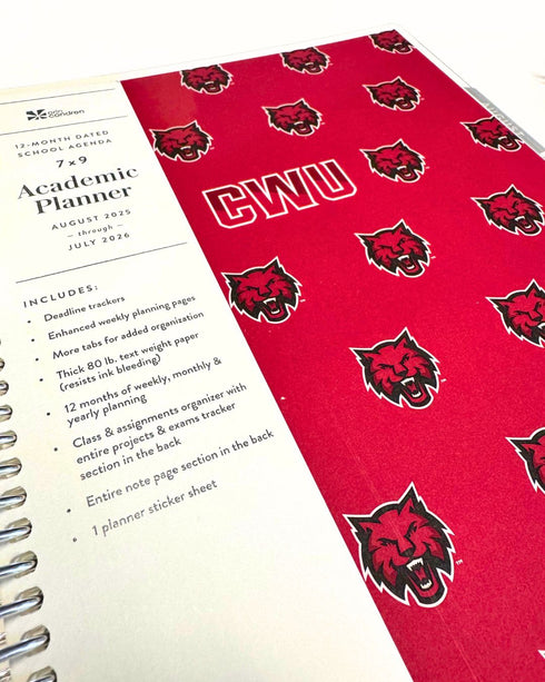 12 MONTH CWU ACADEMIC PLANNERS - ERIN CONDREN