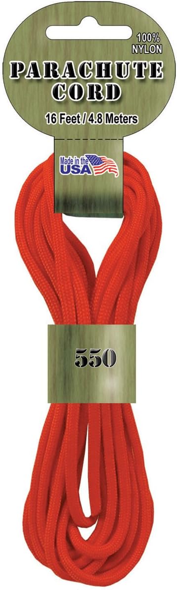 16' NEON ORANGE PARCHUTE CORD